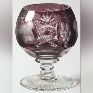 Nachtmann Traube Amethyst Purple Cut to Clear Crystal Brandy Glass Snifter